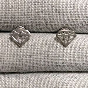 *🧡3/20$*Sterling Silver Origami Diamond Shaped Studs